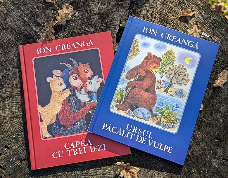 Capra cu trei iezi | Ursul păcălit de vulpe, povești de Ion Creangă ilustrate de Ileana Ceaușu-Pandele - colecția retro, Editura Arthur